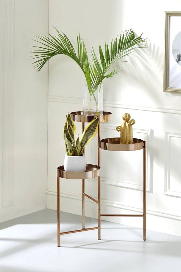 ACME - Namid Plant Stand in Gold