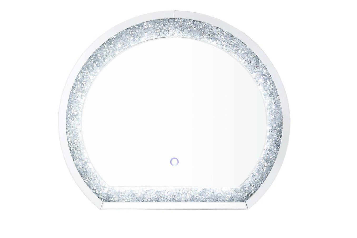 ACME - Noralie Accent Mirror in Mirrored/Faux Diamonds (97804)