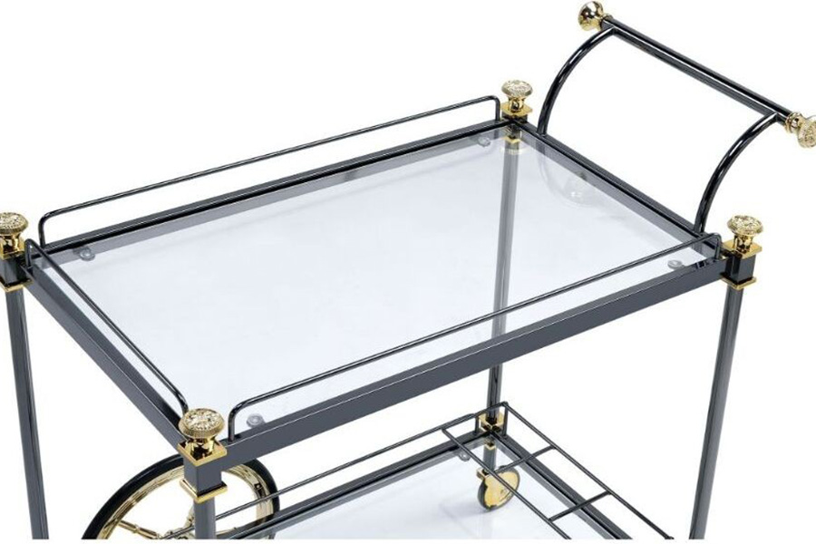 ACME Cyrus Serving Cart - Black and Gold