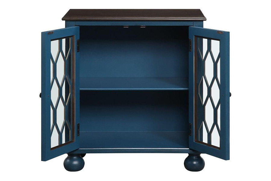 ACME - Lassie Console Cabinet in Antique Blue