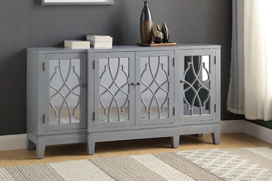 ACME - Magdi Console Cabinet in Antique Gray