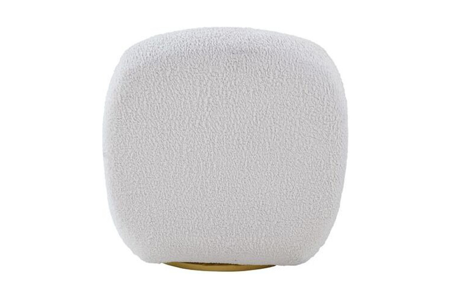 ACME Yedaid Accent Chair with Swivel - White Teddy Sherpa