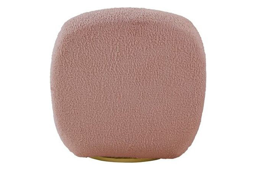 ACME Yedaid Accent Chair with Swivel - Pink Teddy Sherpa