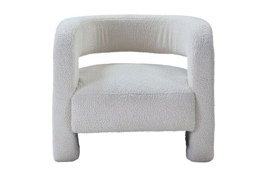 ACME - Yitua Accent Chair in White Teddy Sherpa