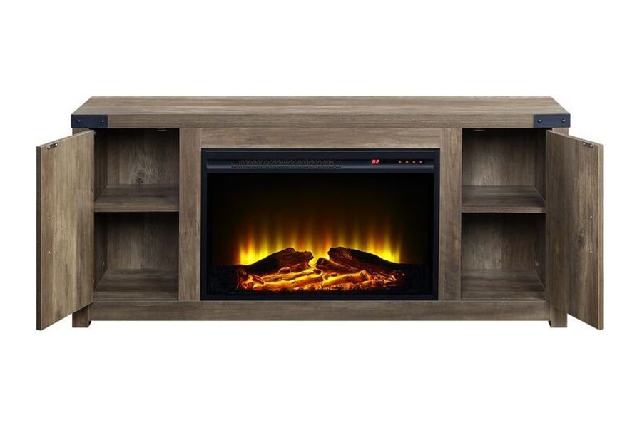 ACME - Tobias Fireplace in Rustic Oak (AC00275)