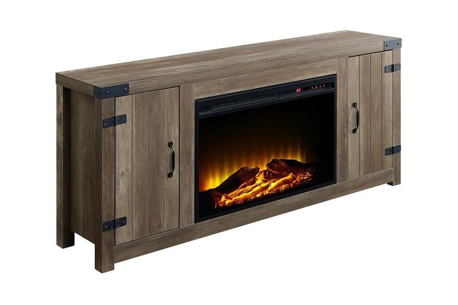 ACME - Tobias Fireplace in Rustic Oak (AC00275)