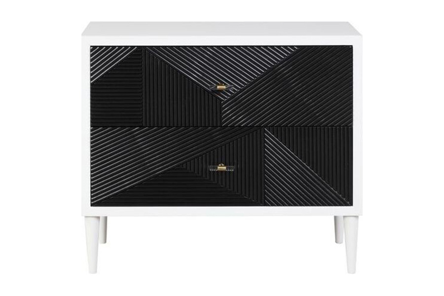 ACME - Dubni Accent Table in White/Black