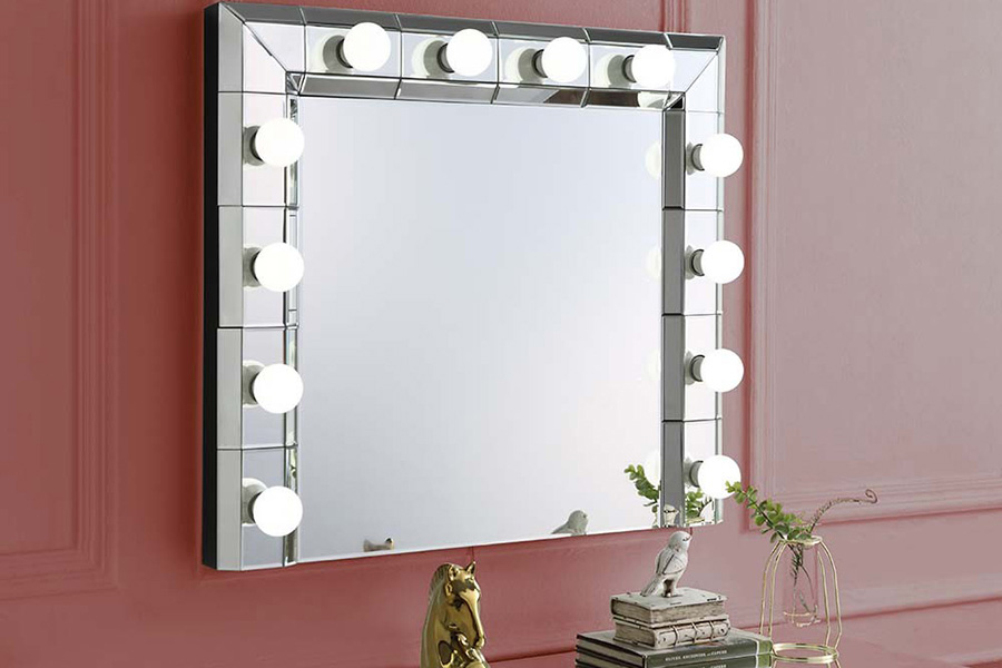 ACME - Dominic Accent Mirror in Mirrored (AC00765)