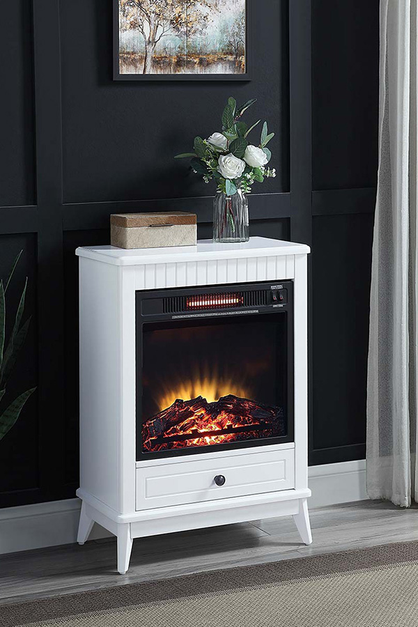 ACME Hamish Fireplace - White Finish