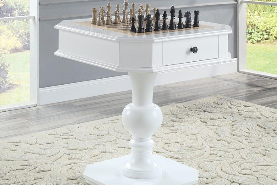 ACME Galini Game Table - White Finish