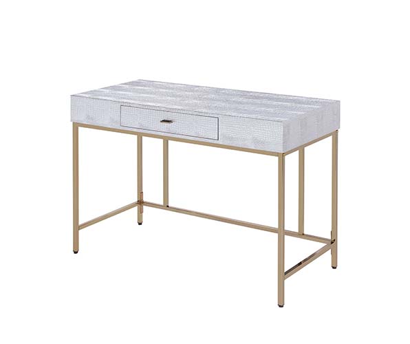 ACME - Piety Vanity Desk (Same 92425) in Silver/Champagne