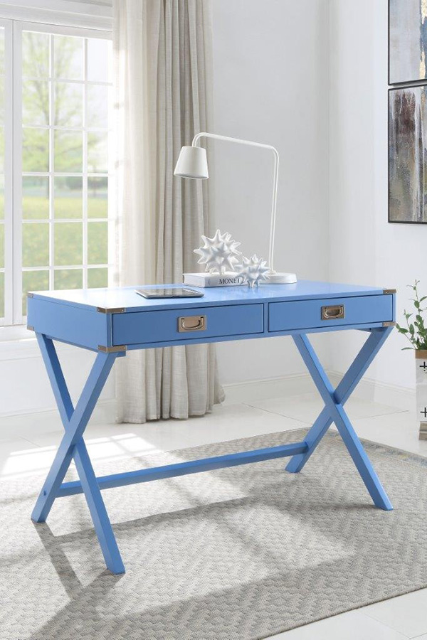 ACME Amenia Console Table - Blue Finish