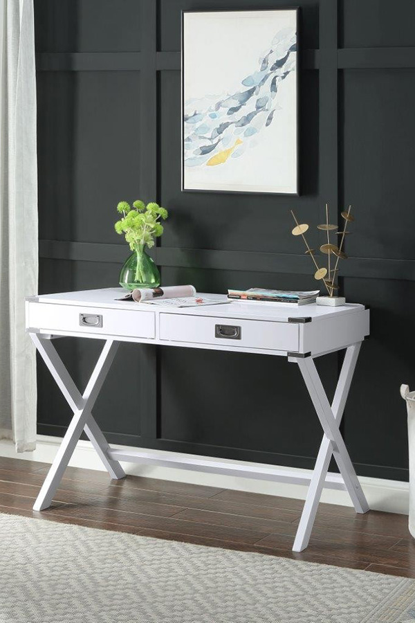 ACME Amenia Console Table - White Finish