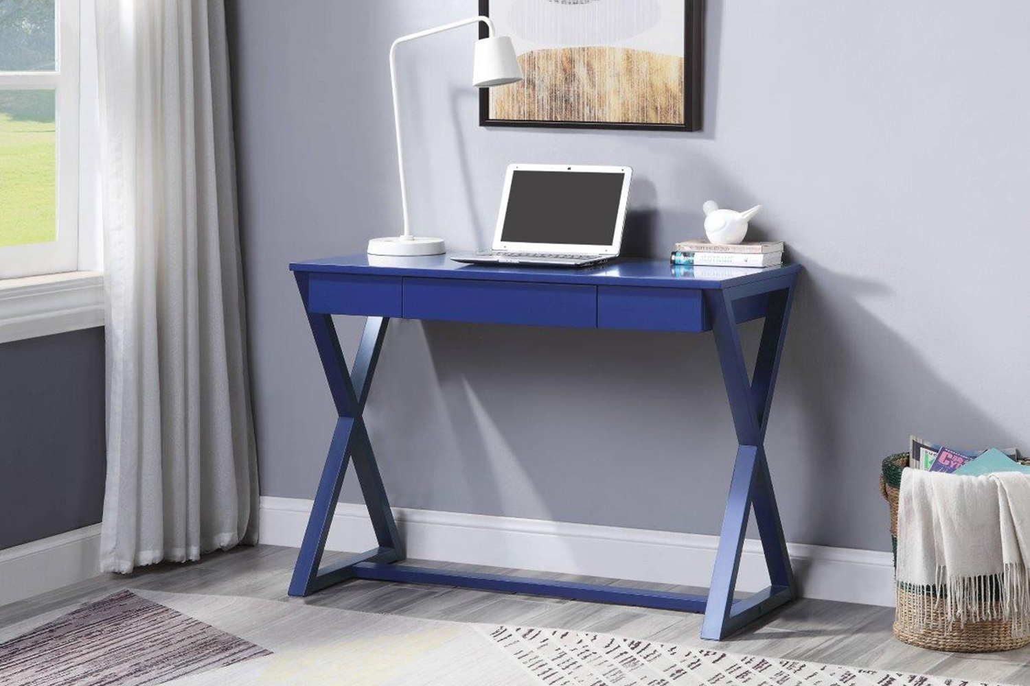 ACME Nalo Console Table - Twilight Blue Finish