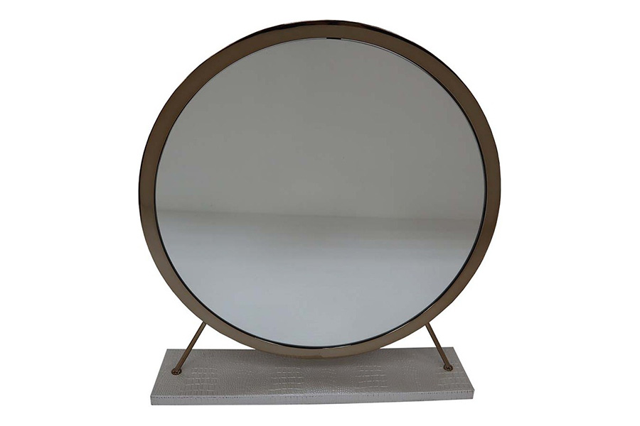 ACME Adao Vanity Mirror and Stool - Brown