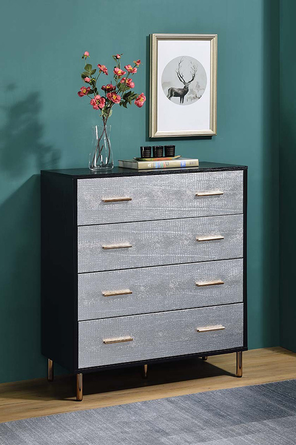 ACME Myles Chest - Silver and Gold Finish