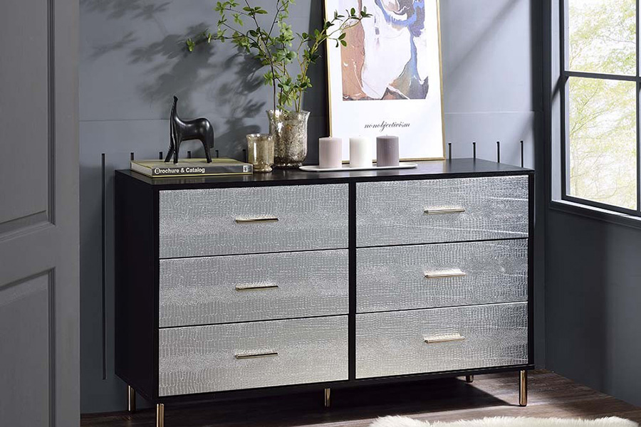 ACME Myles Dresser - Silver and Gold Finish