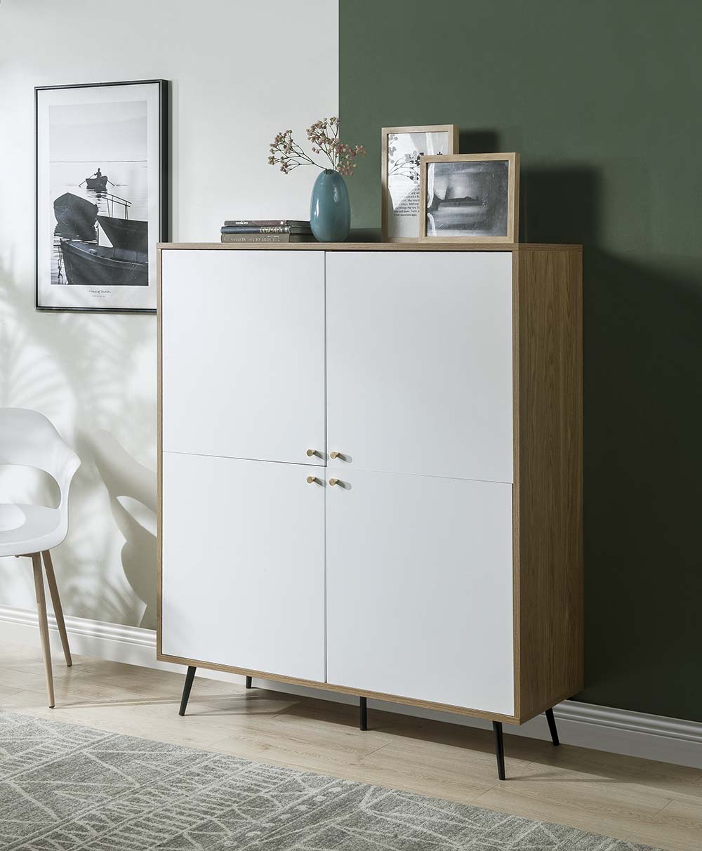 ACME Gencho Cabinet - White/Oak