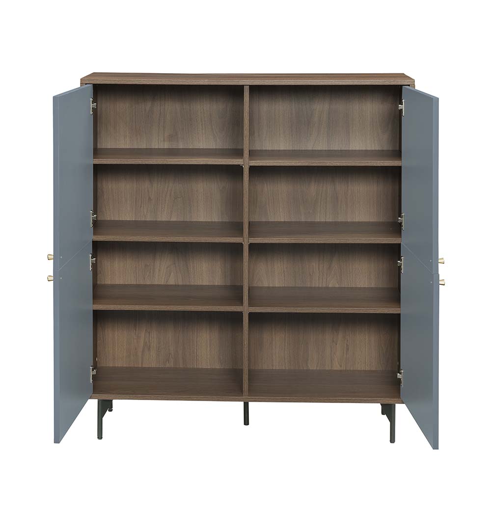 ACME Gencho Armoire - Gray/Walnut