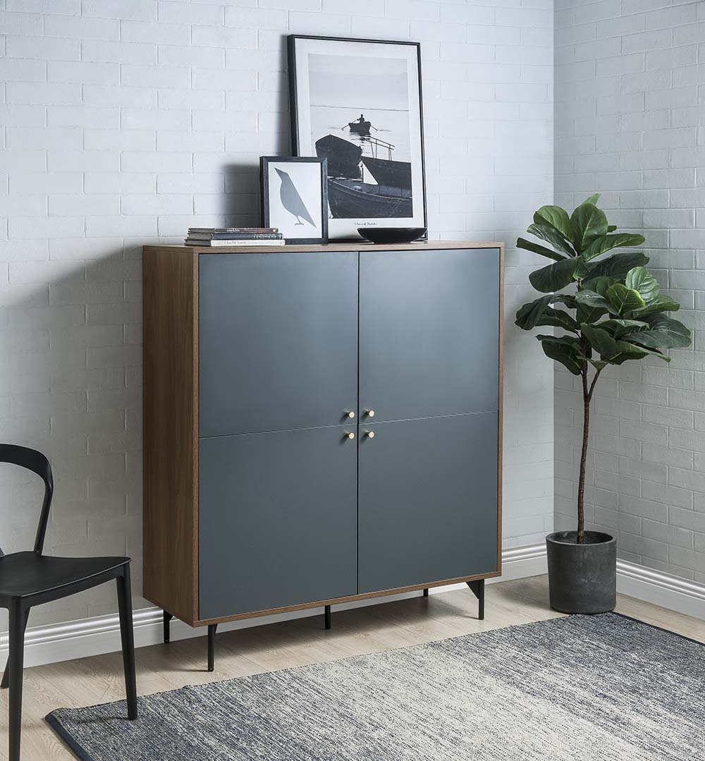 ACME Gencho Armoire - Gray/Walnut