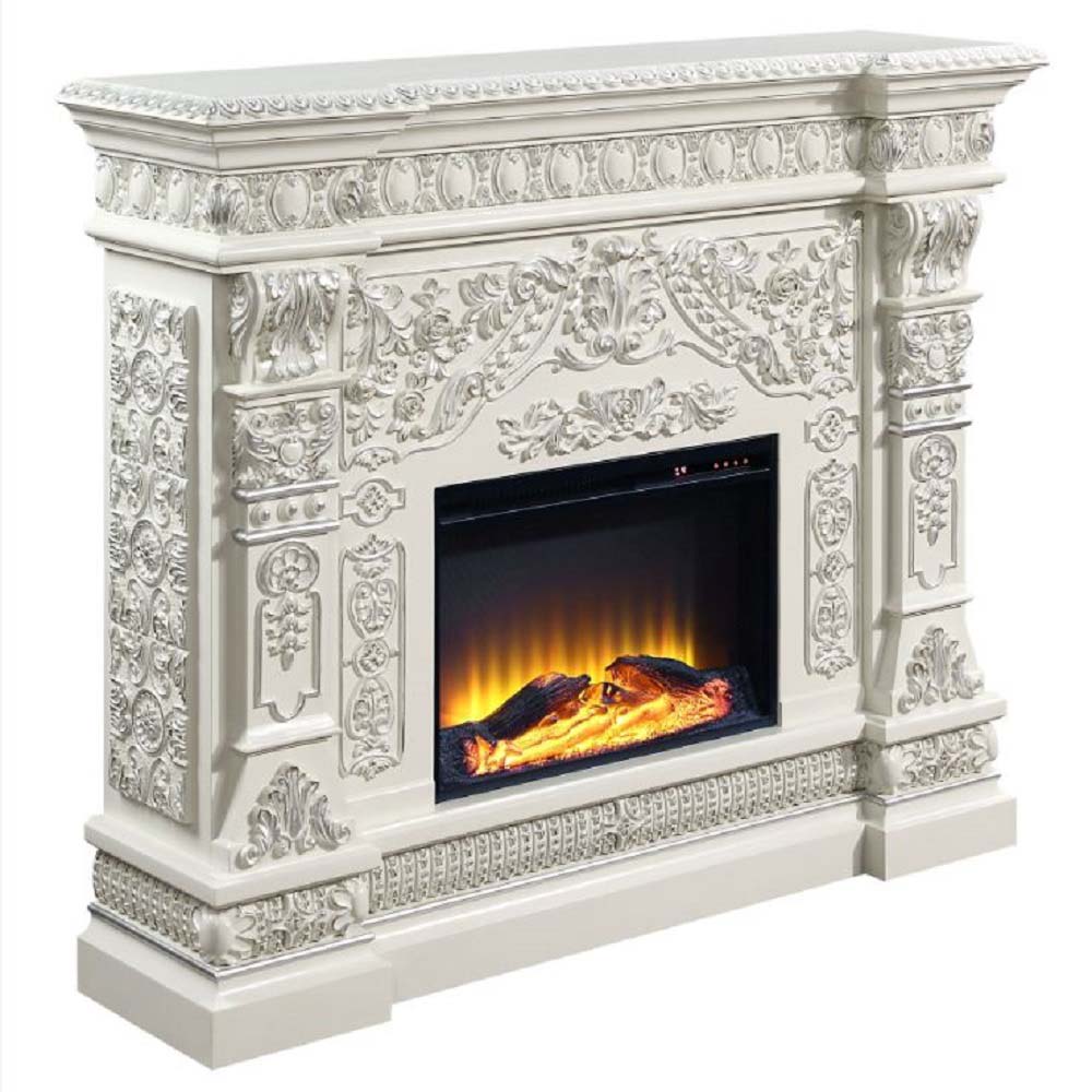 ACME - Vanaheim Fireplace in Antique White