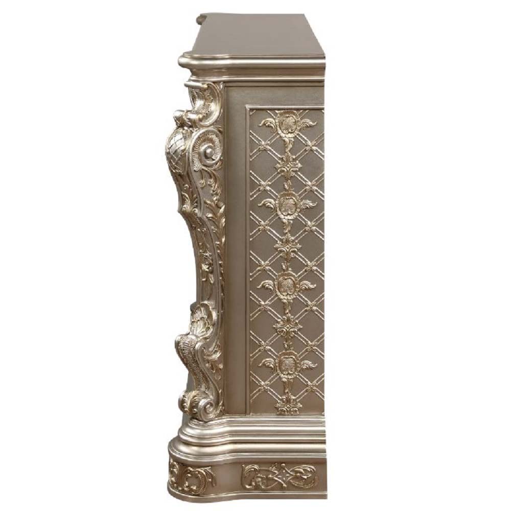 ACME - Danae Fireplace in Antique Silver