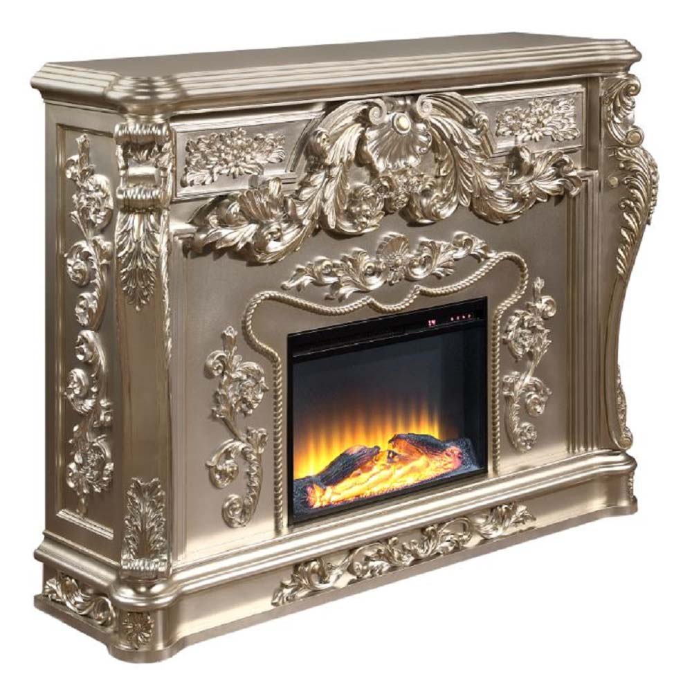 ACME - Sorina Fireplace in Antique Silver