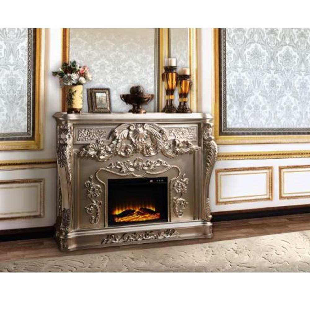 ACME - Sorina Fireplace in Antique Silver