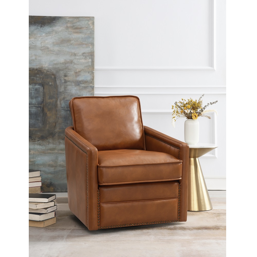 ACME™ Rocha Swivel Chair with Glider - Brown