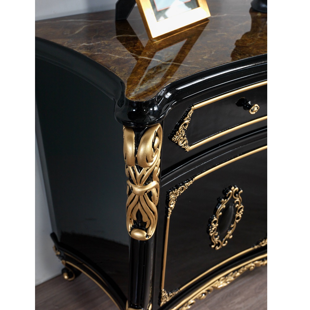 ACME - Betria Console Cabinet in Gold/Black