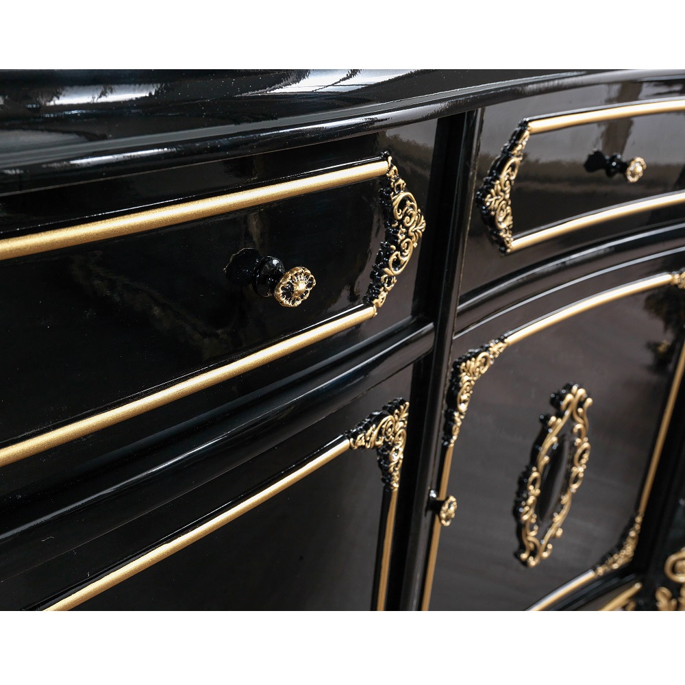 ACME - Betria Console Cabinet in Gold/Black