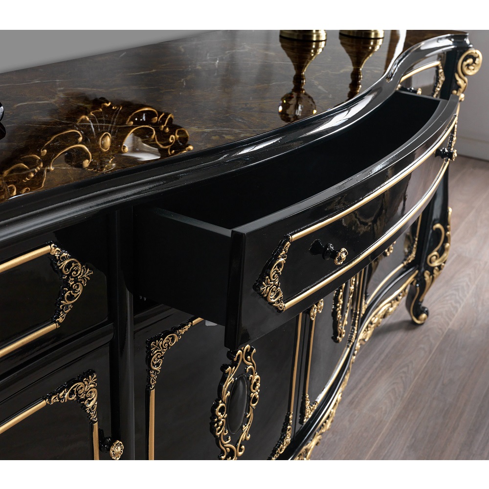 ACME - Betria Console Cabinet in Gold/Black