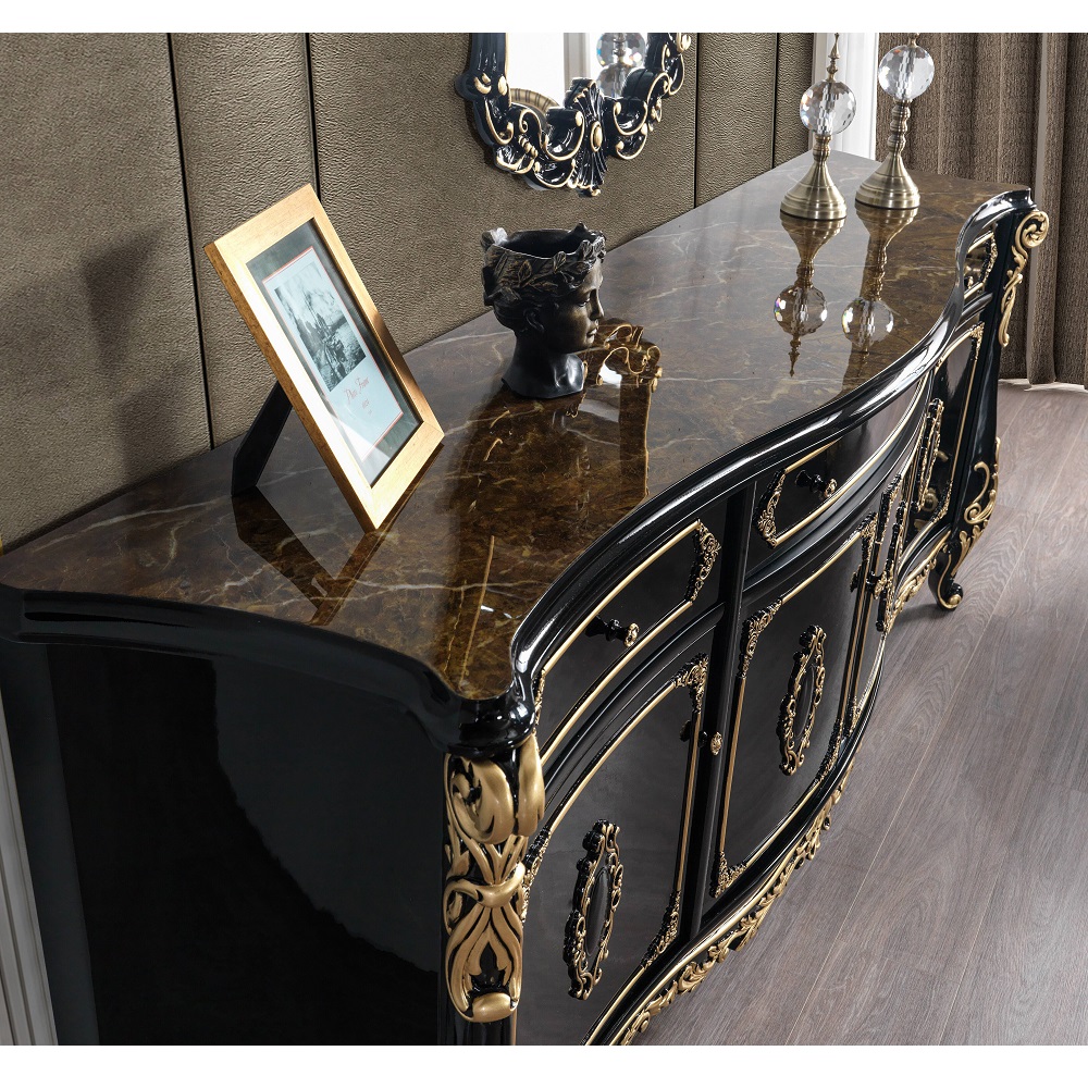 ACME - Betria Console Cabinet in Gold/Black