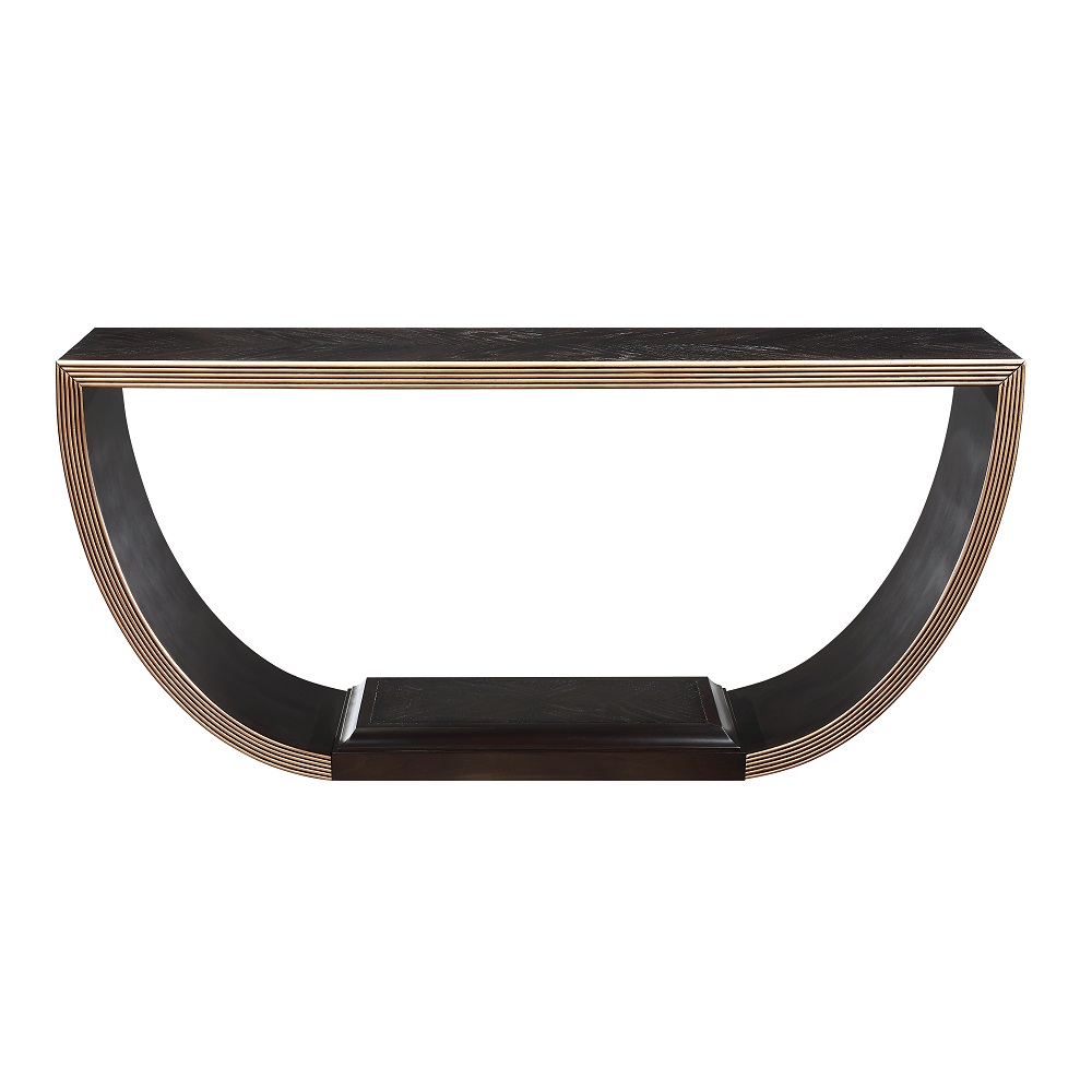 ACME Maceo Console Table - Black/Gold