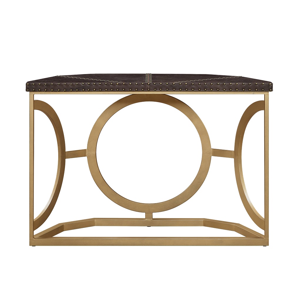 ACME - Solara Console Table in Brown/Gold