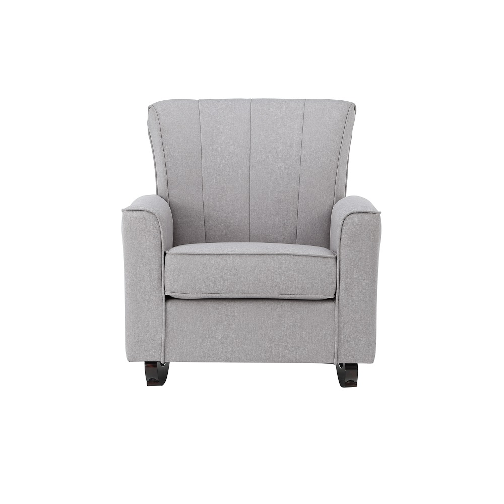 ACME Denzell Rocking Chair - Light Gray Linen