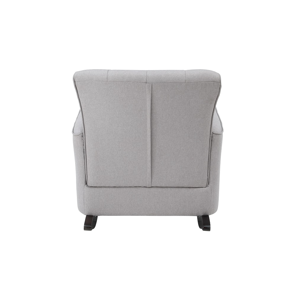 ACME Denzell Rocking Chair - Light Gray Linen