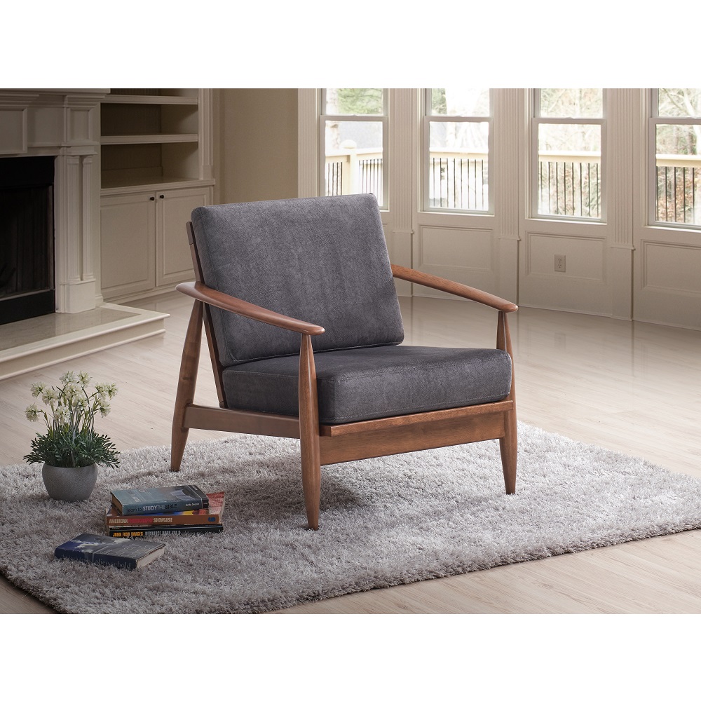 ACME - Alisa Accent Chair in Charcoal Brown