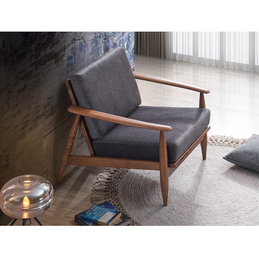 ACME - Alisa Accent Chair in Charcoal Brown