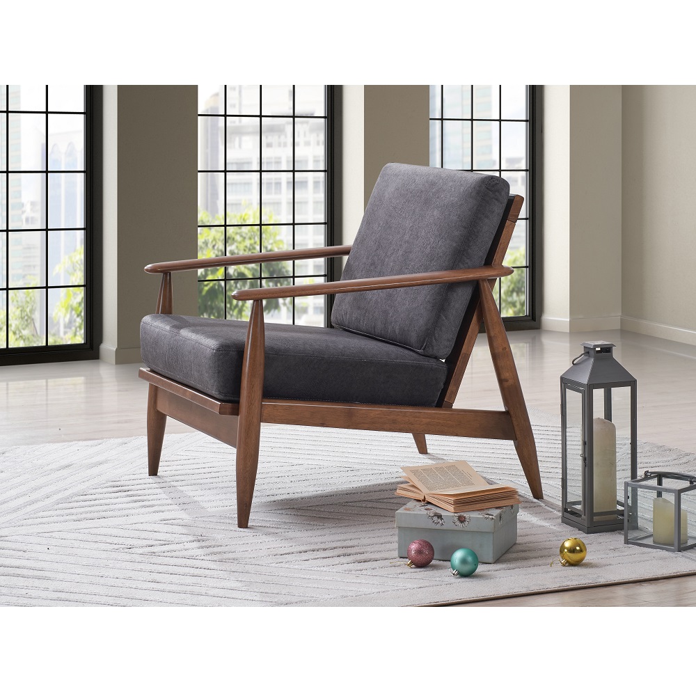 ACME - Alisa Accent Chair in Charcoal Brown