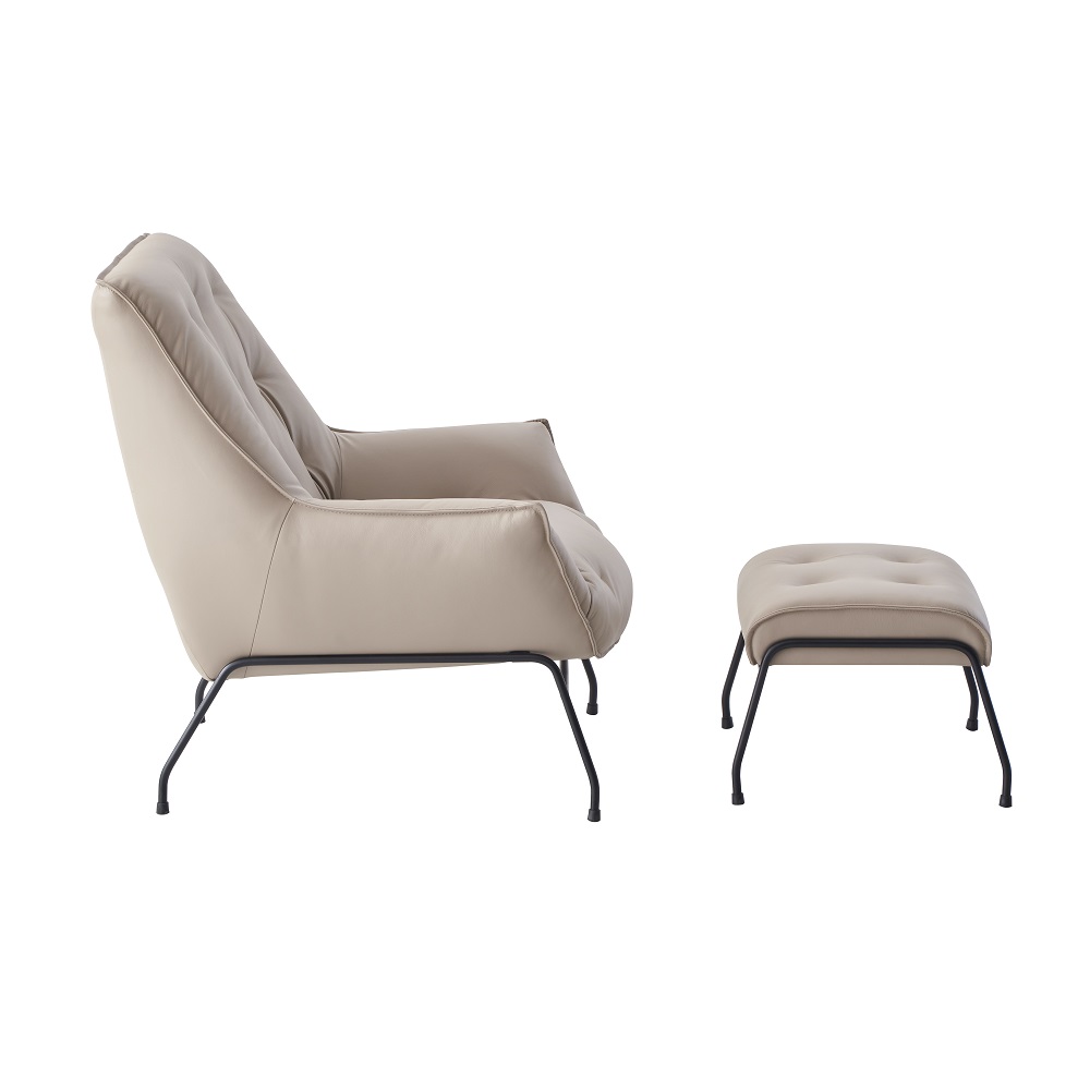 ACME Zusa Accent Chair & Ottoman - Khaki