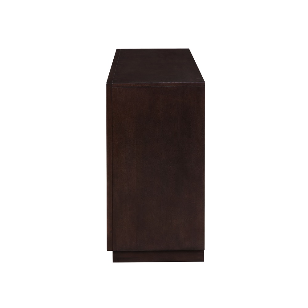 ACME - Geranio Console Cabinet in Metallic Silver/Walnut