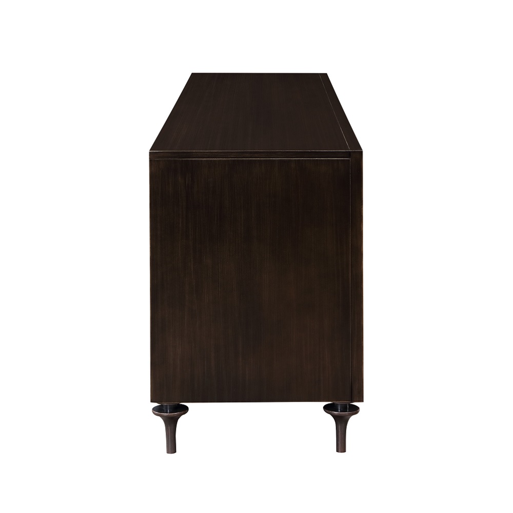 ACME - Diya Console Cabinet in Forged Bronze/Espresso