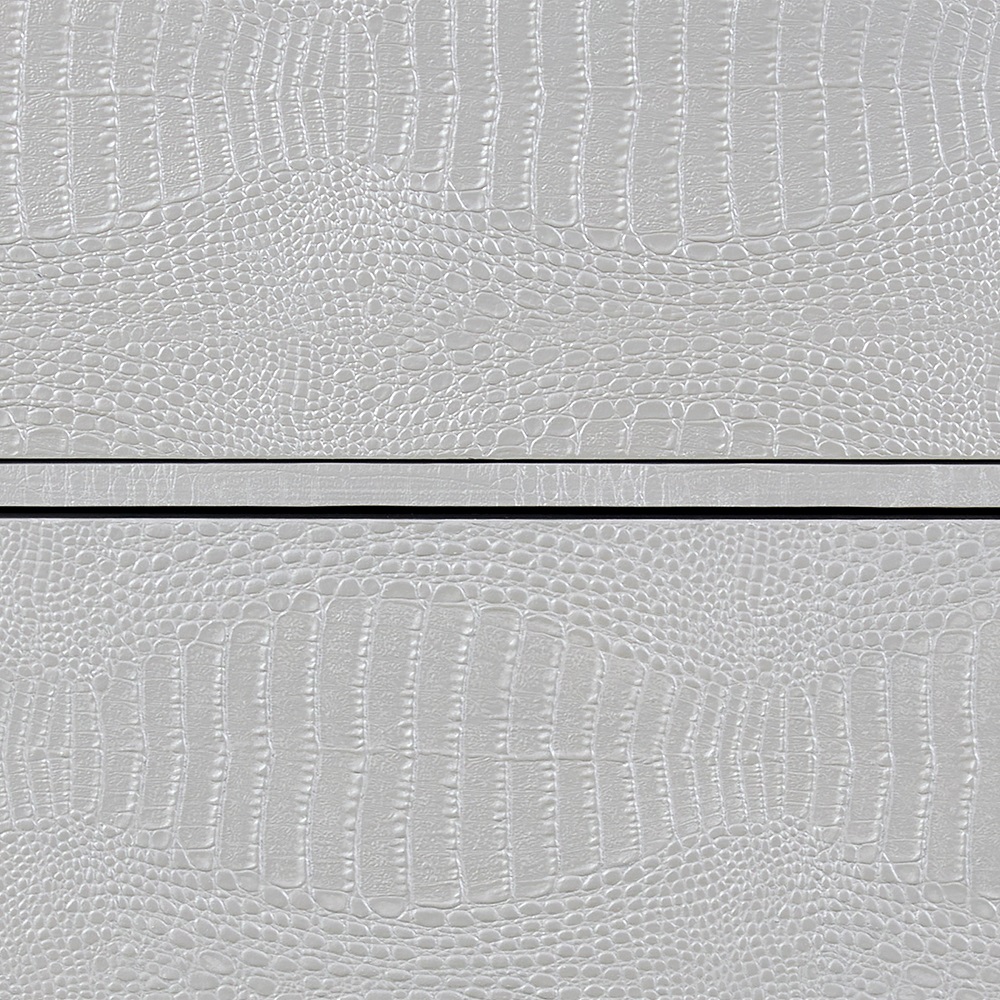 ACME - Anpu Console Cabinet in Silver Faux Crocodile Skin