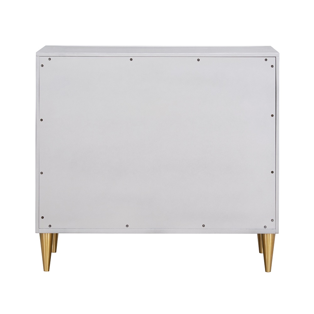 ACME - Anson Console Cabinet in Metallic Silver/Champagne