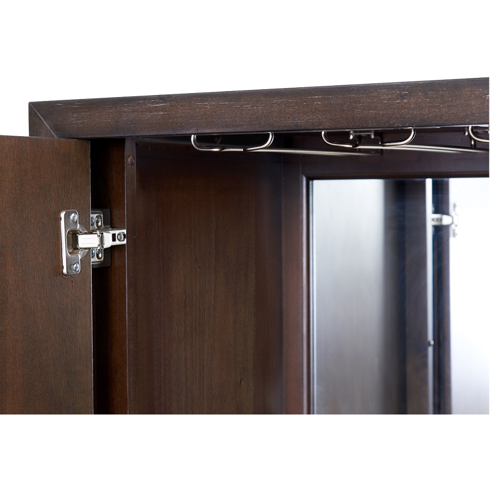 ACME™ Andy Bar Cabinet - Brushed Brown Oak/Champagne