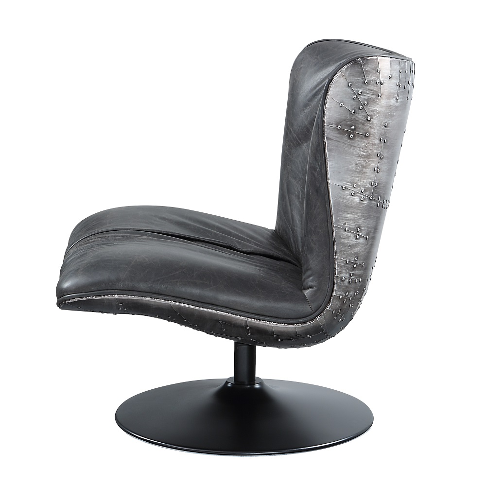 ACME™ Piotr Accent Chair with Swivel - Black