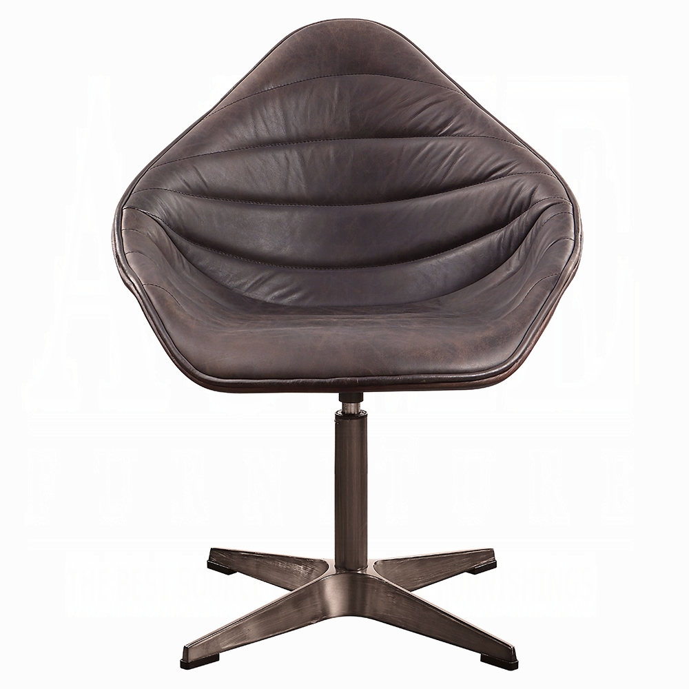 ACME™ Pipino Accent Chair with Swivel - Antique Ebony