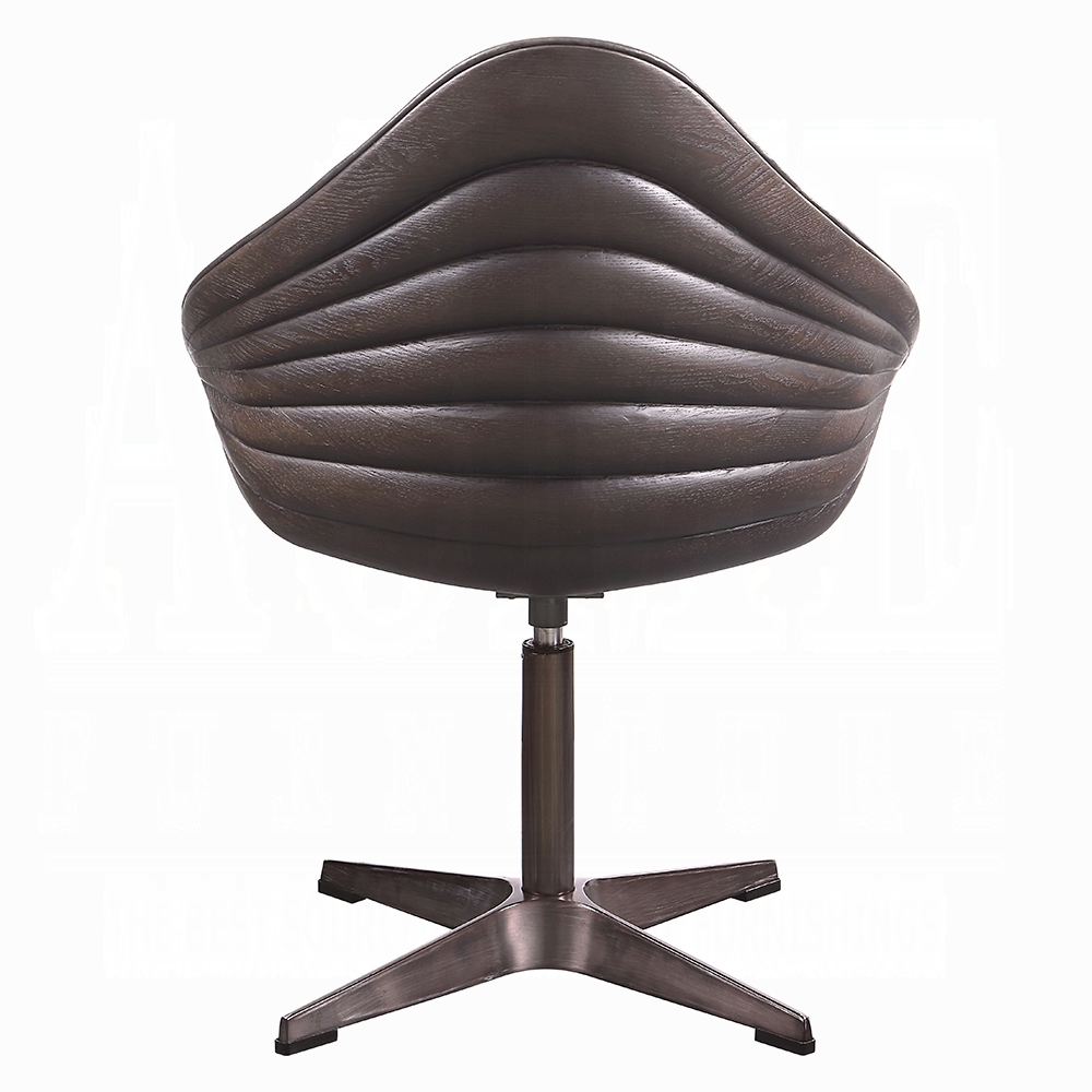 ACME™ Pipino Accent Chair with Swivel - Antique Ebony