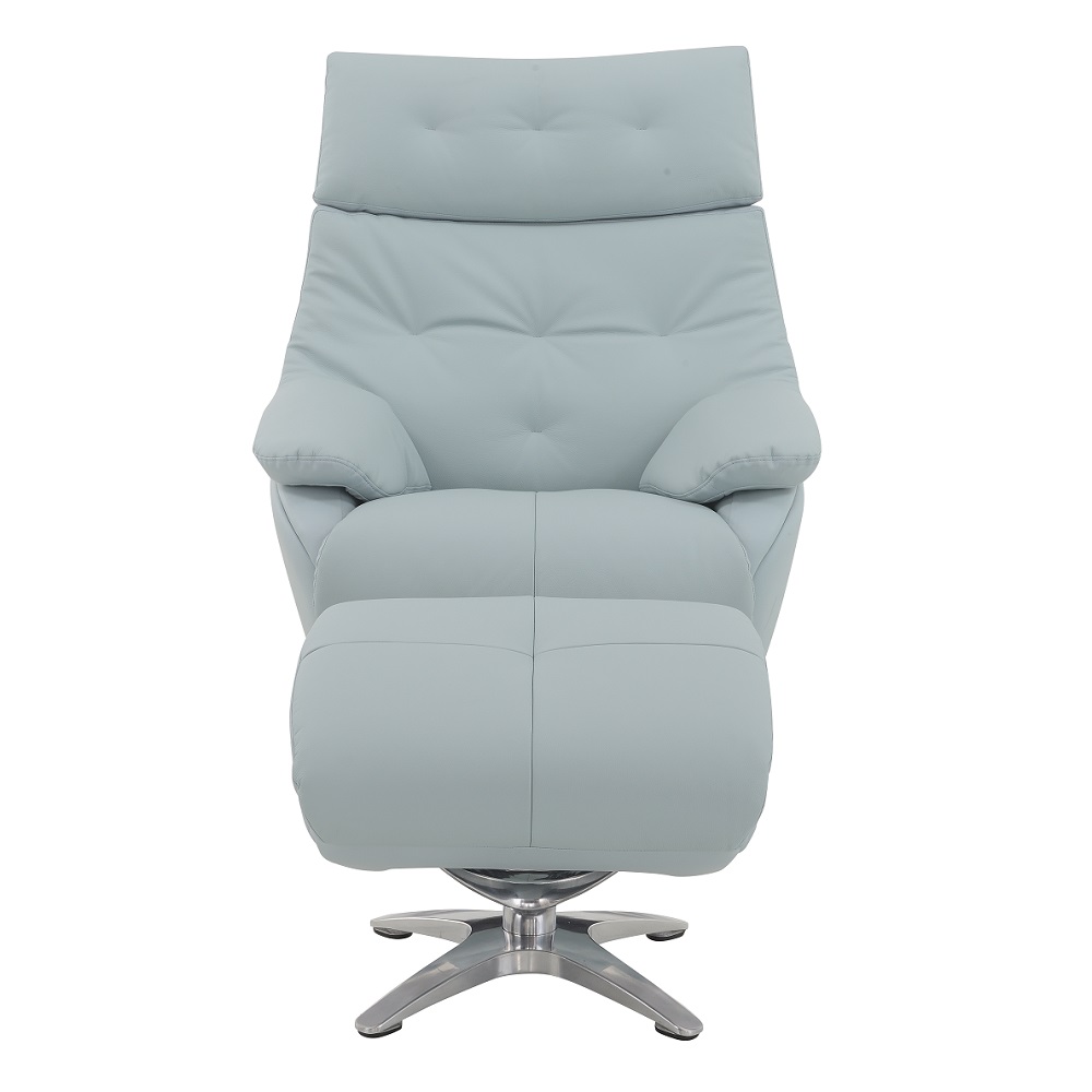 ACME™ Janella Motion Accent Chair with Swivel & Ottoman - Babyblue